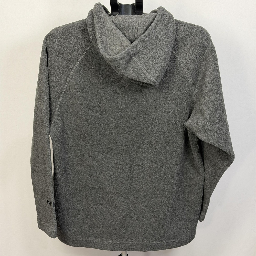 Nike Hoodie Youth Large 12-14 Gray Fleece Pullover Swoosh‎ Logo Sweatshirt - Picture 2 of 5